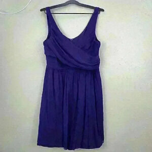 💥J Crew Eggplant Purple Silk Sleeveless Dress Size 18 DC2